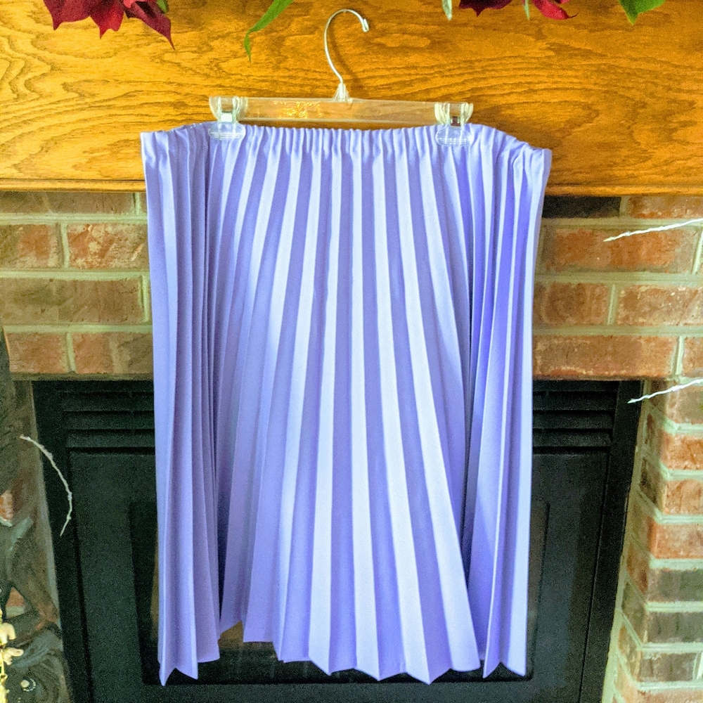 Lady Graff lavender pleated skirt plus size 40